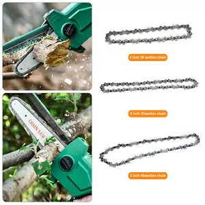 4/6/8 inch Chainsaw Chains for Mini Cordless Electric Chain Saw Wood Cutter - Picture 1 of 12