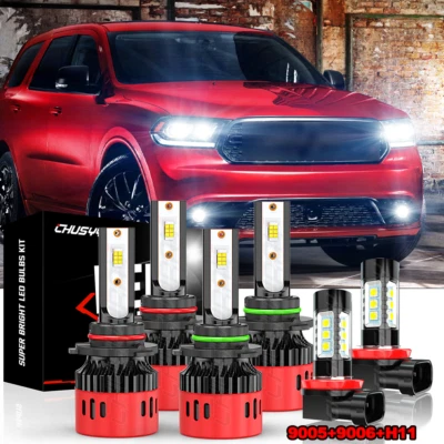 Kit de faros antiniebla de haz alto bajo 6000K LED Fit Dodge Durango 2016-2020 Foto 1 de 4