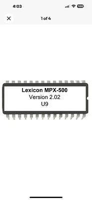 Lexicon MPX-500 OS Version 2.02 EPROM Firmware Upgrade KIT / Brandneu ROM 2025 - Bild 1 von 4