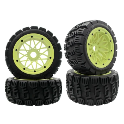 Aufgeladene Grün Nylon-Räderfelgen Allradreifen für RC 1/5 HPI Rovan KM Baja 5B - Bild 1 von 4