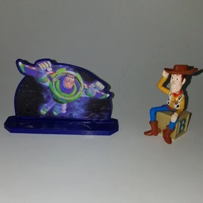 Lote de 2 figuras Toy Story Buzz Lightyear Woody Disney Decopac cumpleaños adorno pastel Foto 1 de 4