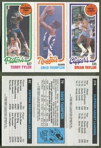 1980-81 Topps - #79 / 82 / 216 - Terry Tyler / David Thompson / Brian Taylor - Picture 1 of 1