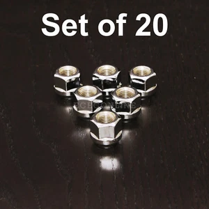 20pc 12x1.5 Lug Nuts - Acorn Conical Seat Open Ended | 19mm or 3/4" Hex | Chrome - Picture 1 of 4
