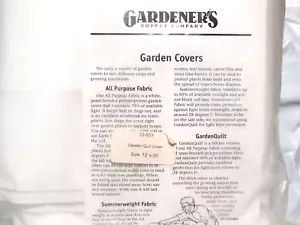 Garden Quilt Cover by Gardener's Supply, 12' x 20" Summer weight, NEW !! - Picture 1 of 4