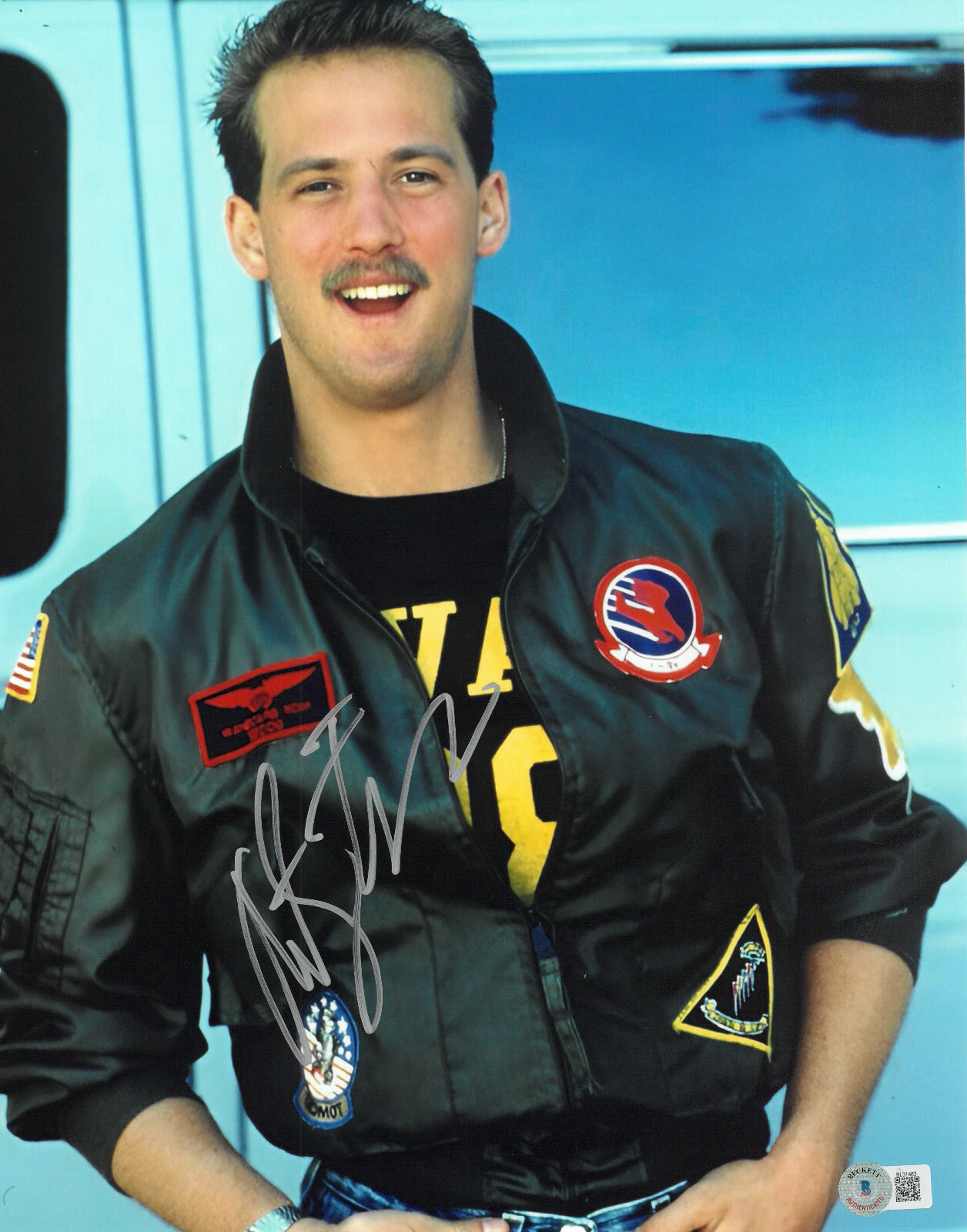 Anthony Edwards Autographed Signed Autograph Top Gun 11X14 Photo Beckett Beckett 
