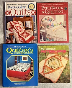 Lot of 4: Better Homes & Gardens 2-Color Quilts, Patchwork, Patterns & Companion - Picture 1 of 24