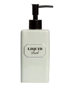Dispenser sapone H&M in gres ceramica con testo stampato - Spedizione gratuita! - Foto 1 di 2
