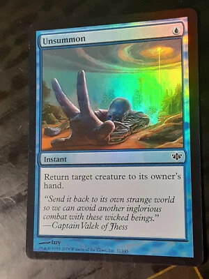 Unsummon FOIL , Conflux , Light play,  MTG, FREE SHIPPING - Image 1 of 4