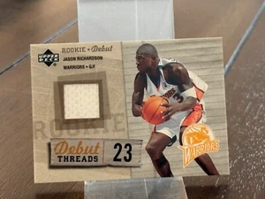 2005-06 Upper Deck Debut Threads NBA Warriors Jason Richardson Jersey Patch Card - Picture 1 of 10