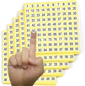 1-500 round Number Stickers Labels 15 Sets 7500 Self Adhesive Labels Small Conse - Picture 1 of 2