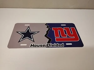 Vanity Plate House Divided Dallas Cowboys New York Giants - Picture 1 of 3