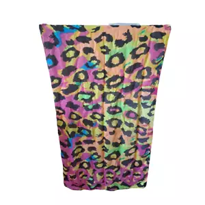 Vintage Nuova con Etichette Sciarpa Bongo Multicolore Giallo Arancione Blu Rosa Nero Lettura - Foto 1 di 10