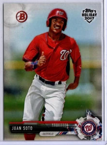 2017 Bowman Baseball Topps Holiday 2017 Juan Soto ROOKIE NATIONALS INSERT - Picture 1 of 1