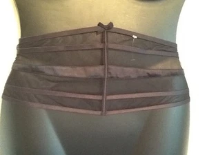 Cincher con cinturino in vita Cacique Lane Bryant Plus maglia di raso nero sexy nuovo senza etichette - Foto 1 di 8