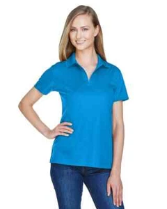 NEW Medium Devon & Jones DG20W Ladies Womens CrownLux Plaited Polo Ocean Blue - Picture 1 of 3