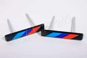 Genuine Rear Seat Backrest M Badges 2x pcs BMW 3 5 Series E28 E30 M3 M5 82-1992 - Picture 1 of 4