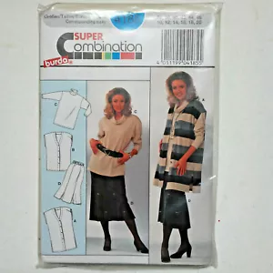Falda Super Combinación 4184 Top Falda Talla 10 a 20 Euro 36 a 46 Patrón Sin Cortar - Imagen 1 de 4