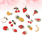  20 PCS Necklace Pendants Strawberry Earrings Charms Jewelry Making Alloy Fruit