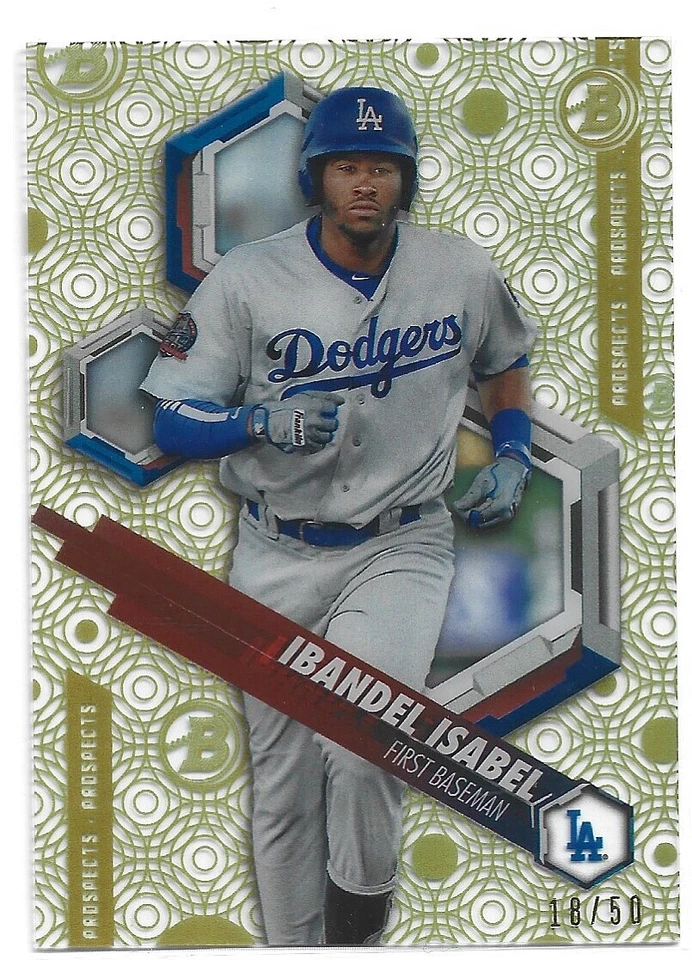 2018 Bowman High Tek Prospects Gold /50 Ibandel Isabel - Image 1 of 1