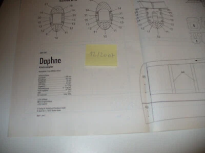 Daphne - Bauplan aus FMT FLUGMODELL UND TECHNIK 12/2007 – ohne Zeitschrift - Bild 1 von 2