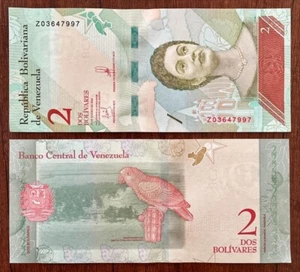 Venezuela 2 Bolivares  2018 P New Prefix Z Replacement UNC - Picture 1 of 1