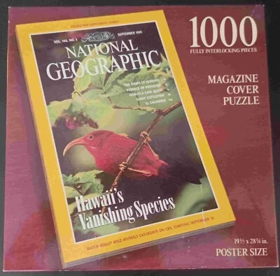 National Geographic 1000 piezas especies desaparecidas de Hawaii, 19x28-selladas Foto 1 de 2