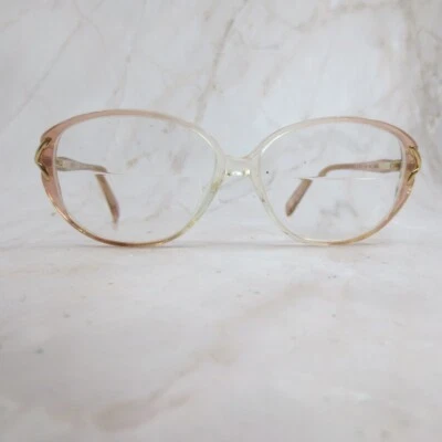 Armação de óculos Marchon masculina marrom dourada metal lente transparente aro redondo completo 130 - Imagem 1 de 4