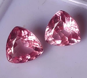 9,60 quilates natural Ceilán padparadscha zafiro trillón corte suelto certificado piedra preciosa - Imagen 1 de 8