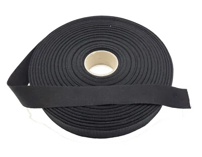 UKOM 25mm / 1" Black Stretch Binding (Bias Tape) - UK Manufactured