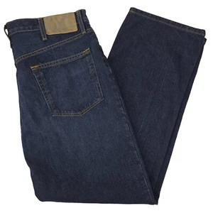 Men's Eddie Bauer Jeans 36x30 Relaxed Fit Straight Leg Dark Wash Blue Denim NEW - Picture 1 of 7