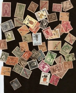 PORTUGUESE INDIA SET 50 ALL DIFFERENT STAMPS ANCIENT EARLY RARE INDIAN VARIETY - Picture 1 of 1