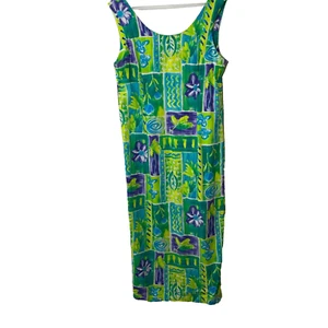 Vintage Xtreme Island Designs Hawaii Sommerkleid Größe Medium ärmellos tropisch - Bild 1 von 6