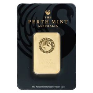 10 oz Gold The Perth Mint Bar with Assay Card