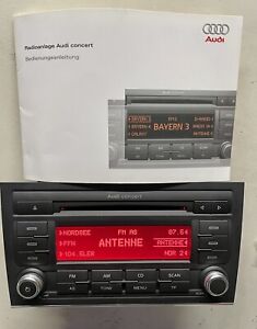 Audi Concert A4 B7 Autoradio CD MP3 8E0035186AL mit Code/Anleitung