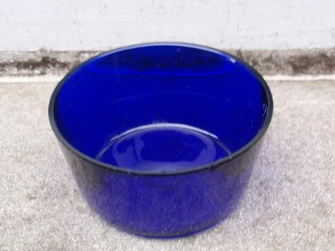 ANTIQUE VINTAGE BRISTOL BLUE REPLACEMENT GLASS LINER SALT MUSTARD SUGAR POT Cover