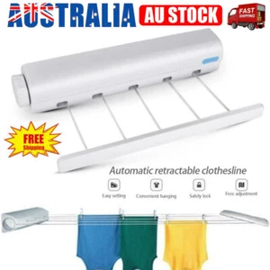 Wall Mounted Clothes Hanger Dryer Clothesline Laundry Washing Line Drying Rack - Picture 1 of 11