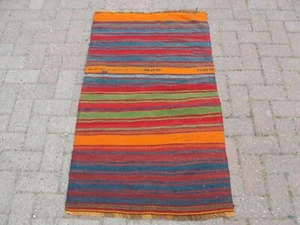 3x5 ft Vintage Small Kilim Rug Area – Handmade Area Rugs for bedroom - Picture 1 of 10
