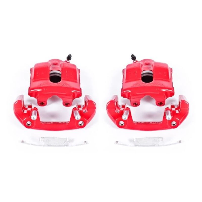 Pinças dianteiras vermelhas Power Stop Fits 92-98 BMW 318i com suportes - Par - Imagem 1 de 4