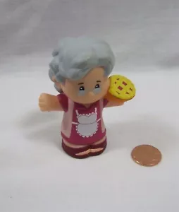 Fisher Price Little People GREAT GRANDMA FIGURE PIE APRON Grey Hair for Family - Picture 1 of 3
