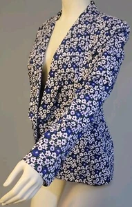 Wildfang Blazer Utimate Smoking Blaze Lila Blumenmuster Jacke mit Taschen XL - Bild 1 von 18
