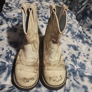 Women's Ariat Fatbaby The Ariat Original Crackle Leather Boots 71/2 B... - Picture 1 of 6