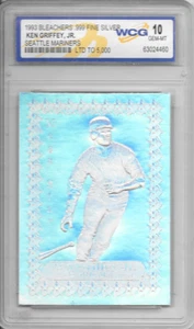 Tarjeta de béisbol 1993 Ken Griffey Jr. .999 plata fina graduada 10 gradas/5000 - Imagen 1 de 2