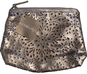 NWT ULTA Beauty Cosmetic Bag Whimsical Shimmery Design Rose Gold - Picture 1 of 3