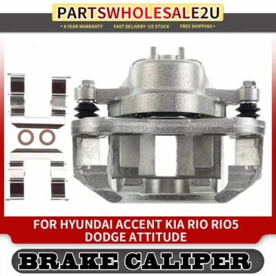 Pinza de freno del conductor delantero con soporte para Hyundai Accent Kia Rio Dodge 2006-2011 Foto 1 de 4