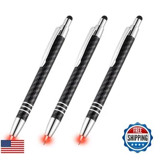 Pluma punta iluminada Glovion con lápiz óptico 3 en 1 - Luz LED para bolígrafo iluminada  - Imagen 1 de 5