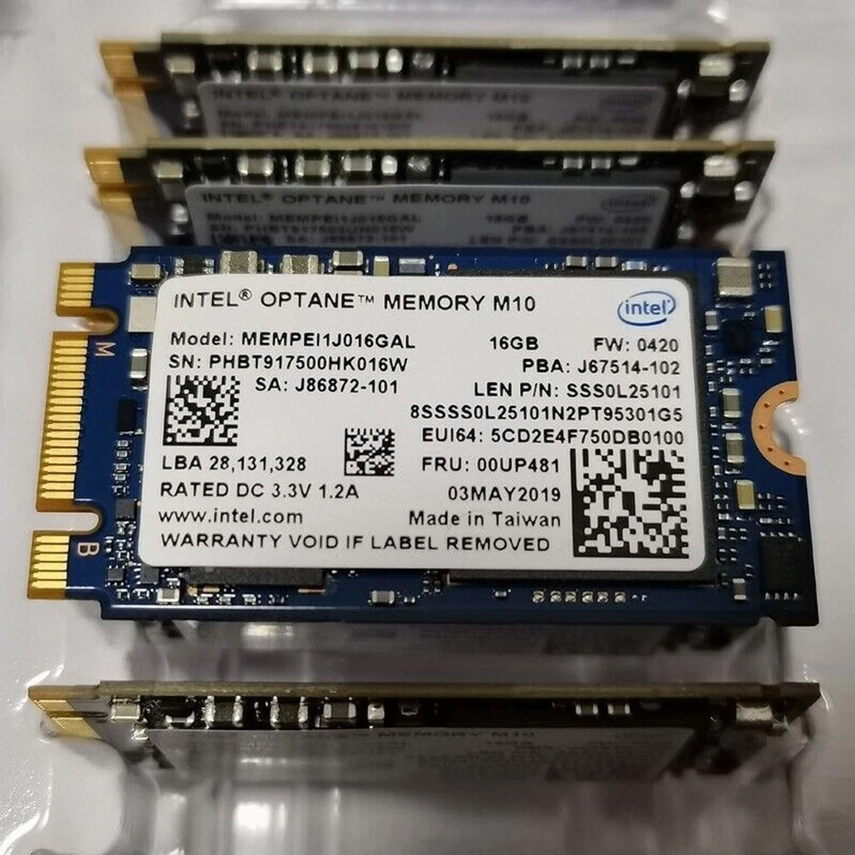 5x Intel Optane Memory M10 SSD M.2 2242 16GB MEMPEI1J016GAL PCI-e Nvme Xpoint - Image 1 of 4