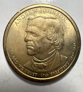 Andrew Johnson 17th President (1865-1869) Mint US One Dollar Coin 2011-P - Picture 1 of 7