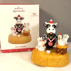 2016 Hallmark QGO1214 "Moo-ey Christmas" ornament - Picture 1 of 5
