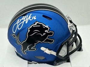 Jared Goff Autographed Detroit Lions 2024 Alt Mini Helmet !! Fanatics - Picture 1 of 2
