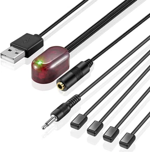 IR Repeater Hidden Infrared Remote Extender System 1 Receiver 4 Emitters Control - Picture 1 of 12